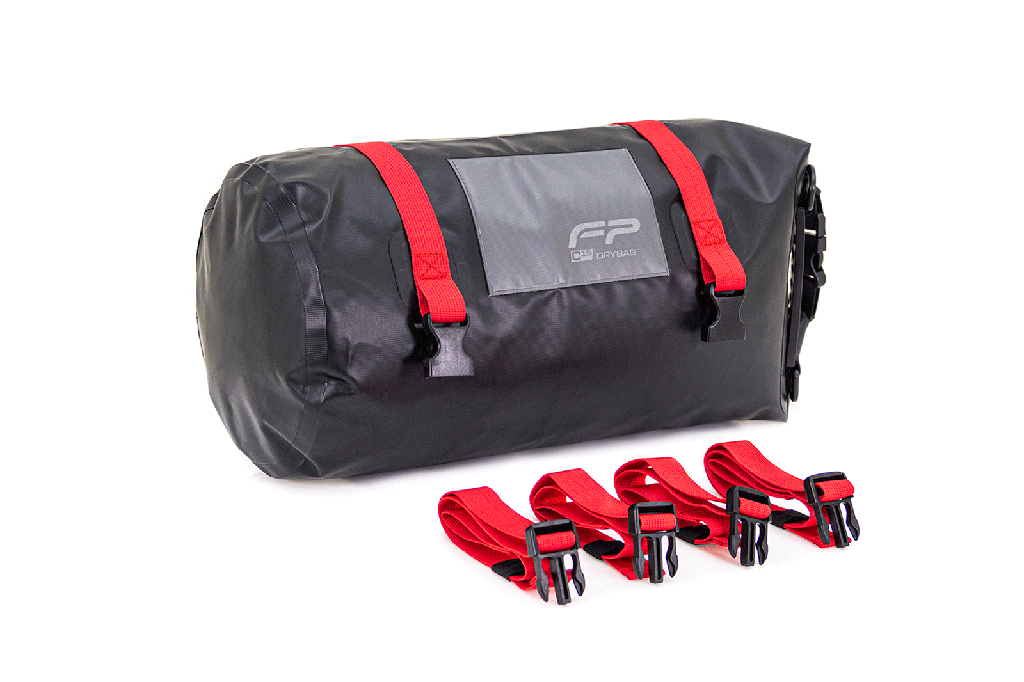 MALETA DRY BAG FP C15 IMPERMEABLE 15 LITROS NEGRO/ROJO/GRIS